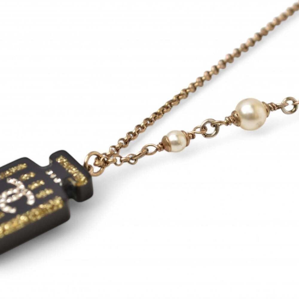 CHANEL Authentic Black Logo Necklace - Picture 3 of 7